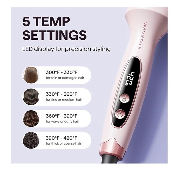 BRAND NEW Wavytalk Thermal Brush, Blowout Boost 1.5 inch Heated Round Brush,Pink - Picture 7 of 14